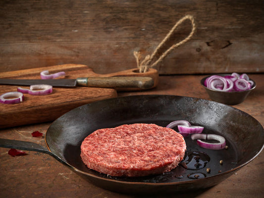 Rindfleisch mit Wagyu Fett – Pack à 2 Stück (230g pro Patty)