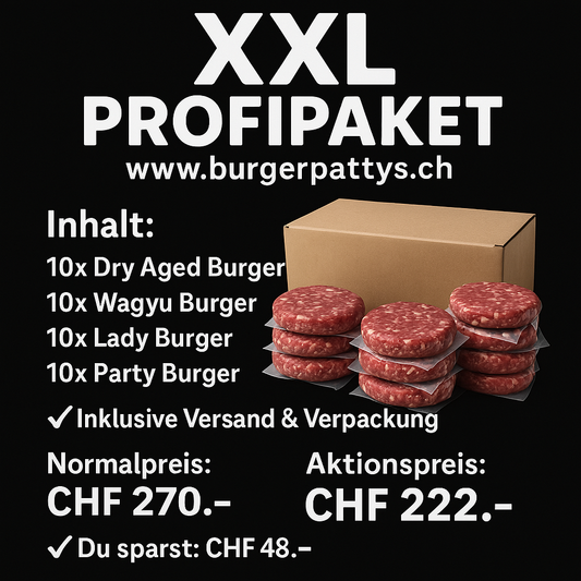 XXL Profipaket – 40 Premium Burger im Mix (4 Sorten)